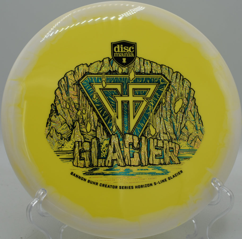 Horizon Glacier midrange settling softly near the pin after a touchy backhand at Harmon Hills.