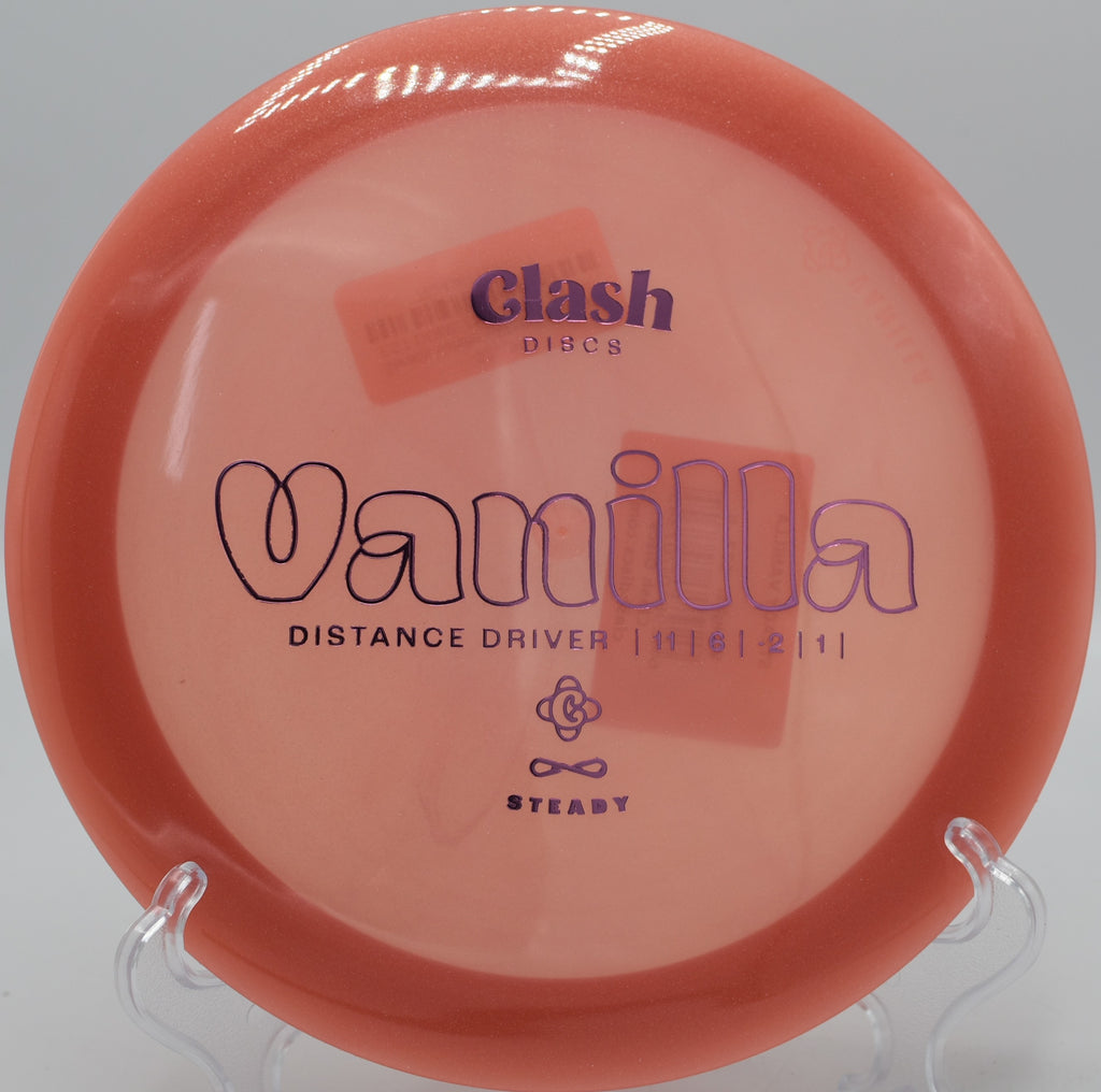 Steady Vanilla flipping up to flat on Hole 9 at Trophy Club Disc Golf Course, Trophy Club, Texas.