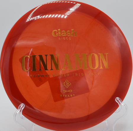 Steady Cinnamon fading gently toward the basket on Hole 12 at Rock Ridge Disc Golf Course, Pittsboro, North Carolina.