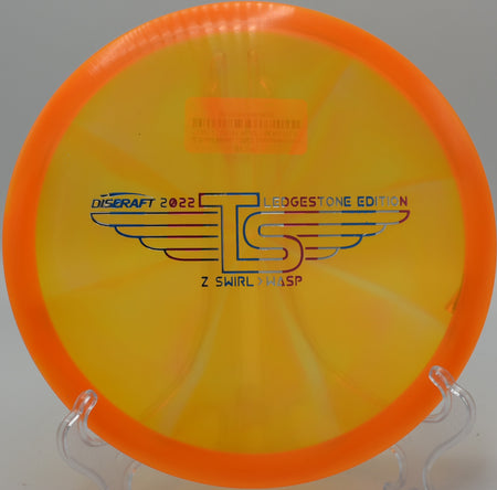 Discraft Z Wasp finishing with a smooth fade on Hole 14 at Blue Ribbon Pines Disc Golf Course, East Bethel, Minnesota.