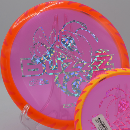 Discraft Fuzed Buzzzsaw dropped under the basket at Crooked Creek DGC in Chapin, South Carolina, designed for pinpoint overstable landings.