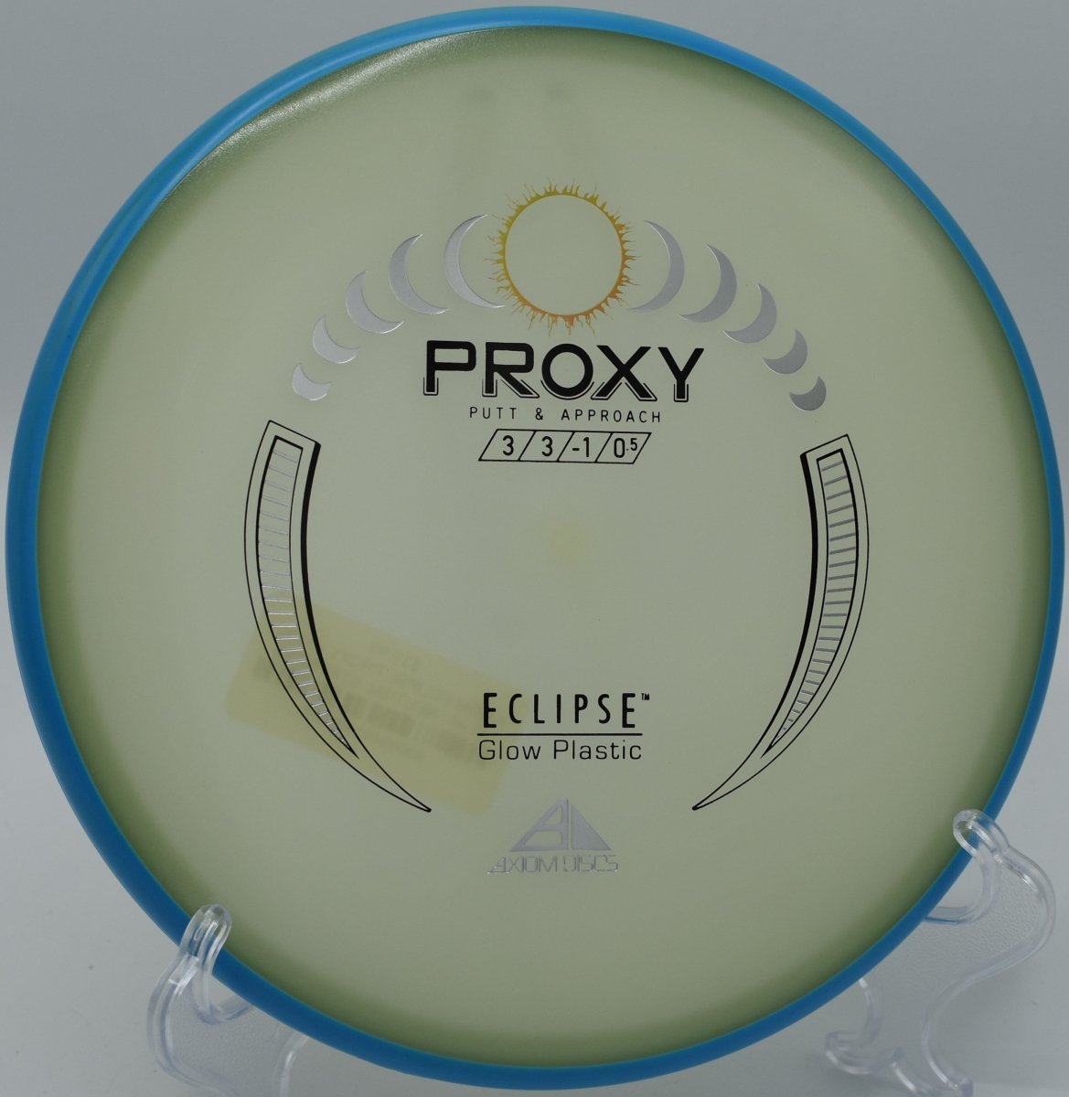 Axiom Eclipse Proxy premium glow disc golf putter and approach disc