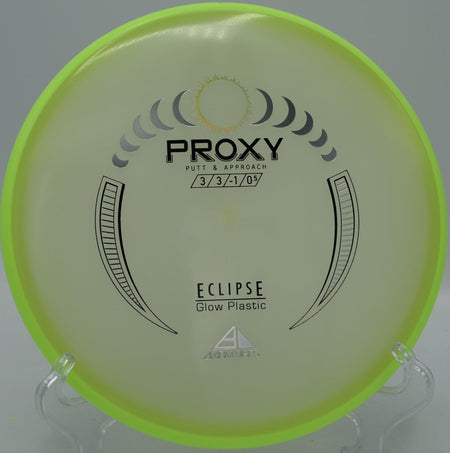 Axiom Eclipse Proxy glow putter designed for night disc golf rounds