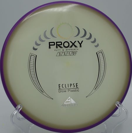 Axiom Eclipse Proxy glow putter designed for night disc golf rounds