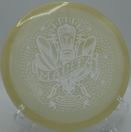 SFO Mega Glo Malita midrange holding dead-straight tunnel line with soft fade at Rock Ridge DGC in Pittsboro, NC