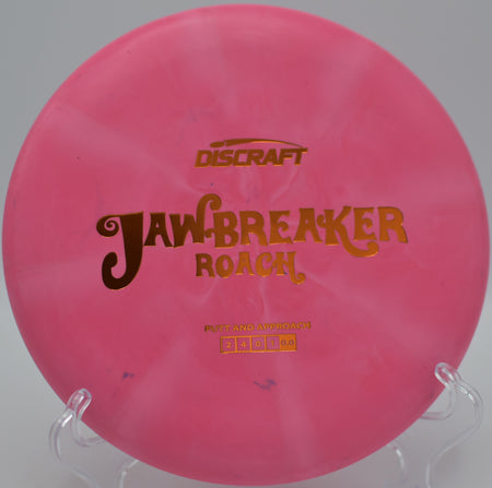 Jawbreaker Roach floating a smooth, straight putt into the chains at Jones East DGC in Emporia, KS, showcasing its glidey, neutral flight.