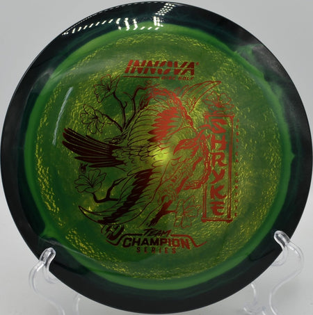 Innova Shryke distance driver delivering high glide turnover flight at Maple Hill Disc Golf Course in Leicester Massachusetts