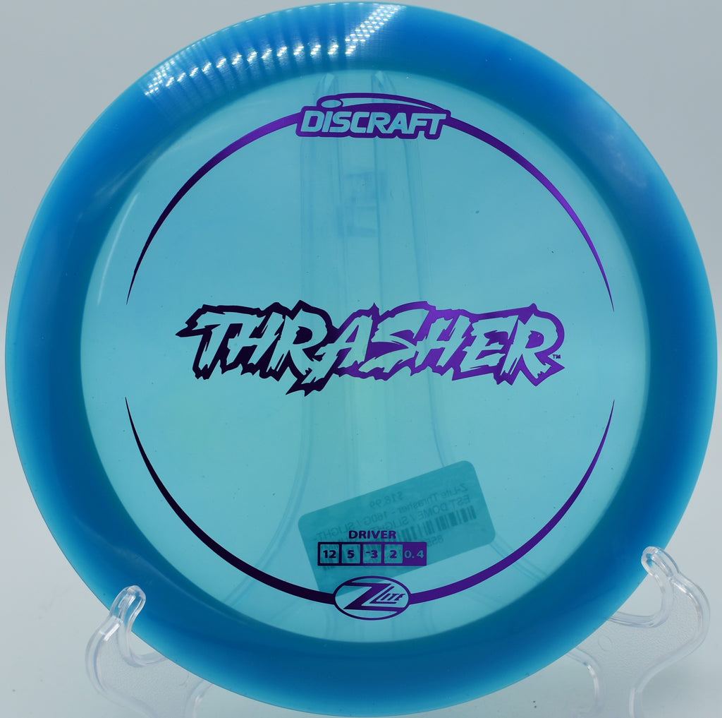 Discraft Z Lite Thrasher – Lightweight distance driver perfect for hyzer flips at Rooster Rock West Disc Golf Course in Oregon.

