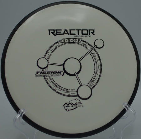 MVP Fission Reactor midrange flying straight with dependable fade on a controlled approach at Fort Steilacoom Disc Golf Course in Lakewood, Washington