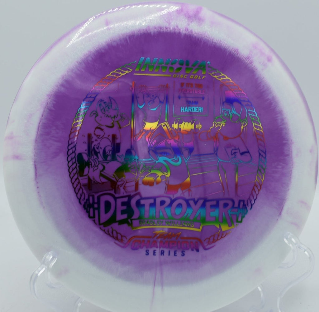 Bradley Williams Halo Star Baby Destroyer distance driver flying controlled power line at Maple Hill Disc Golf Course Massachusetts