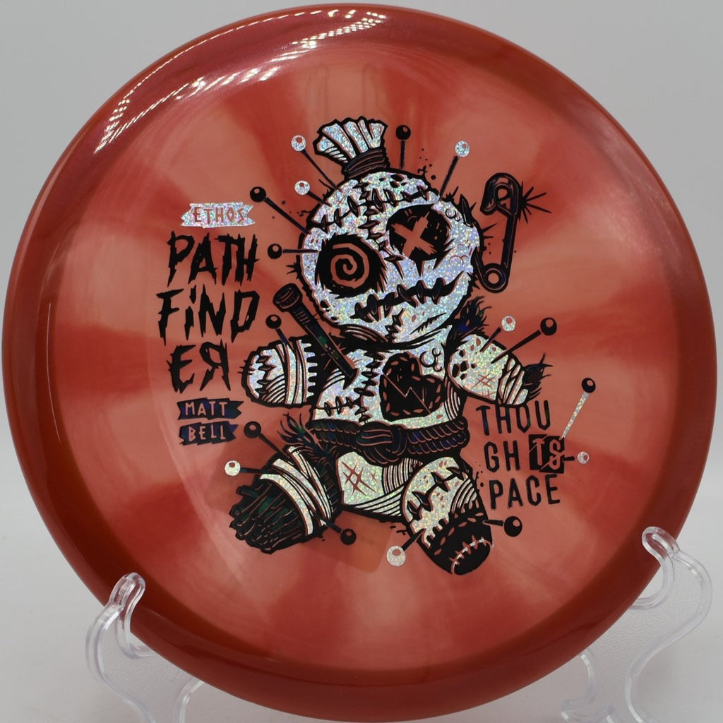 Matt Bell Pathfinder displayed at Hudson Mills DGC, Dexter MI for controlled disc golf approaches