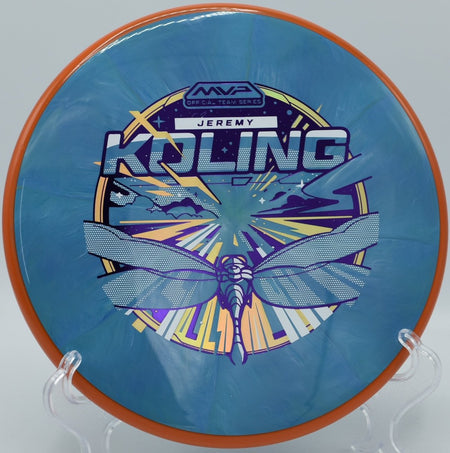 Axiom Cosmic Neutron Tempo Koling Team Series forehand approach at Maple Hill Disc Golf Course in Leicester, Massachusetts