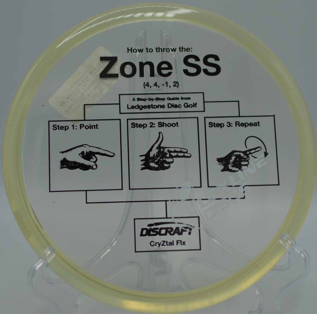 CryZtal FLX Zone SS showing smooth straight-to-fade control on a wooded approach at Renny Gold Disc Golf Course in Hillsboro, Oregon
