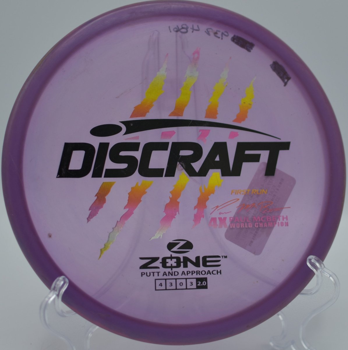 Used- 4-Claw Zone Paul McBeth approach disc for Seattle disc golfers nationwide