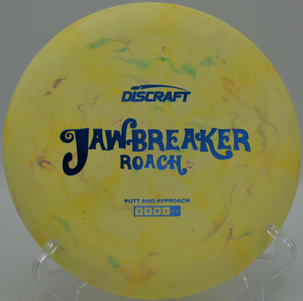 Discraft Jawbreaker Roach launching on a soft hyzer approach at SeaTac DGC in SeaTac, WA, drifting gently before settling by the pin.