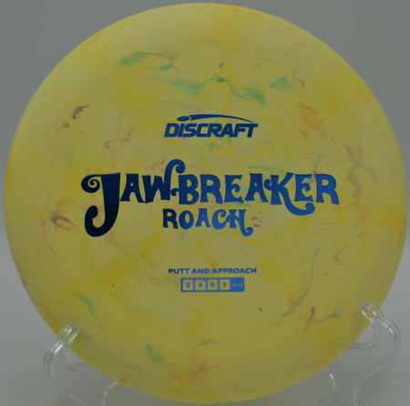 Discraft Jawbreaker Roach launching on a soft hyzer approach at SeaTac DGC in SeaTac, WA, drifting gently before settling by the pin.