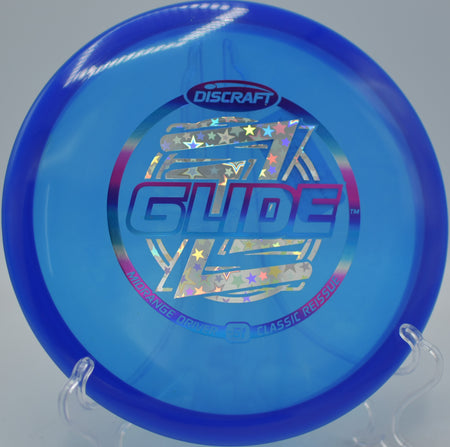 Reissued Z Glide soaring on a long turnover shot at DeLaveaga Disc Golf Course in Santa Cruz, California.
