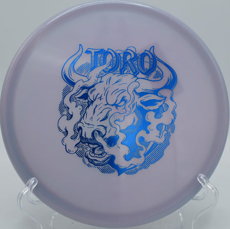 Classic Glow Champion Toro Artist’s Corner Innova utility putter handling headwinds at Tyler State Park Disc Golf Course in Newtown, Pennsylvania.