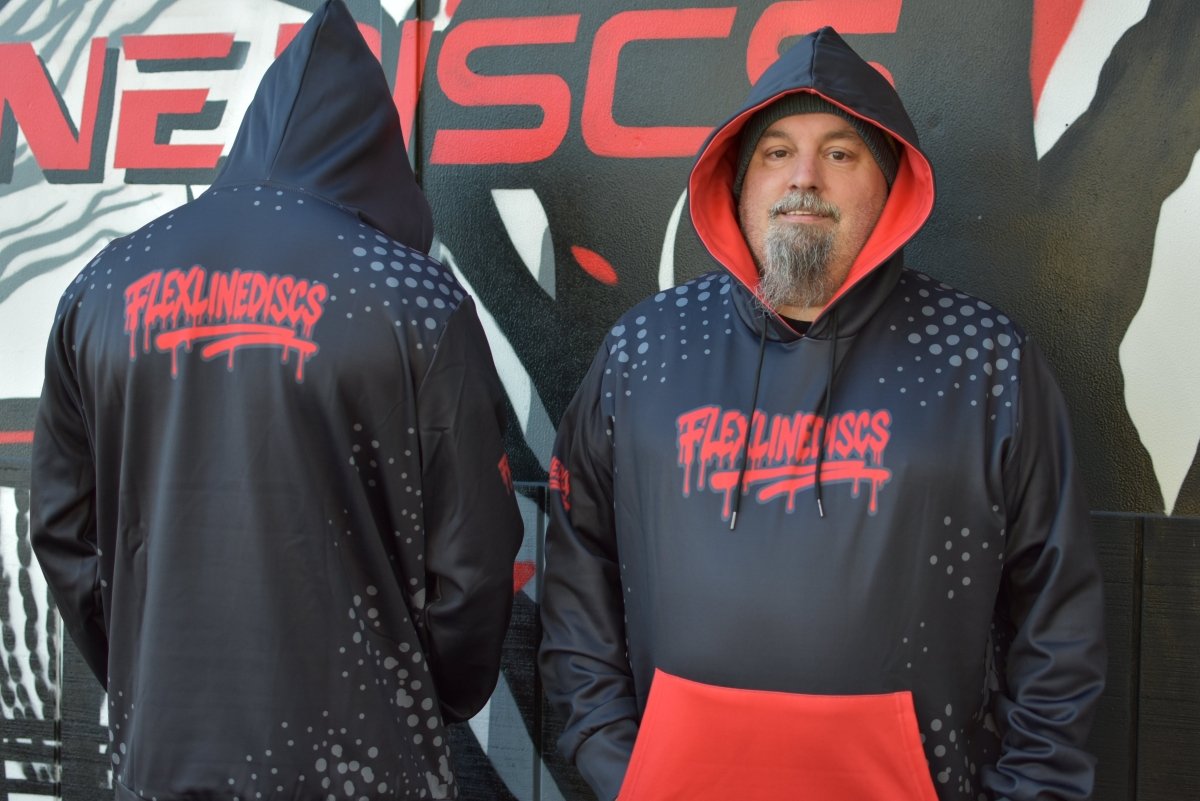 Flexline Discs Full Sublimation 310G Fleece-Lined Hoodie for Seattle disc golfers nationwide