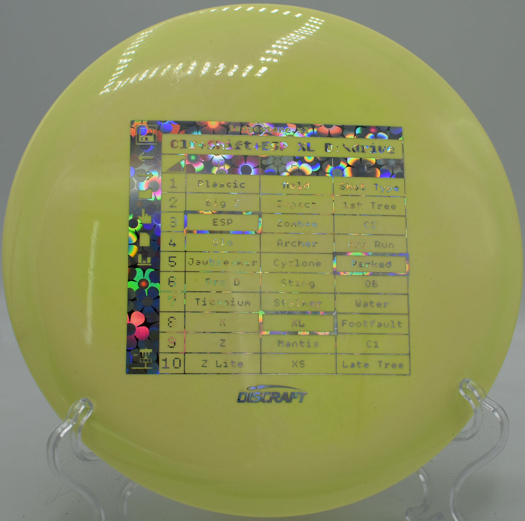 Discraft Colorshift ESP XL showcasing vibrant hues and glide on a technical fairway at Harmon Hills in Fall Branch, Tennessee