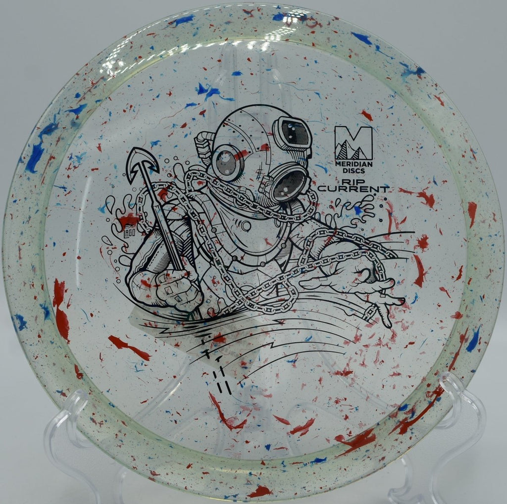 Marbled Clarus Rip Current low laser drive at Heritage Park Disc Golf Course in Olathe, Kansas