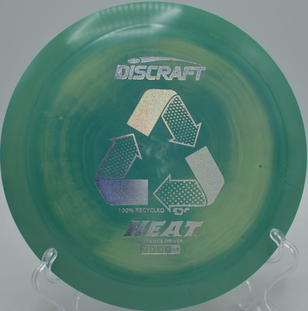 Player shaping a smooth turnover shot with the Discraft ESP Recycled Heat at Vista del Camino Park Disc Golf Course in Scottsdale, Arizona.