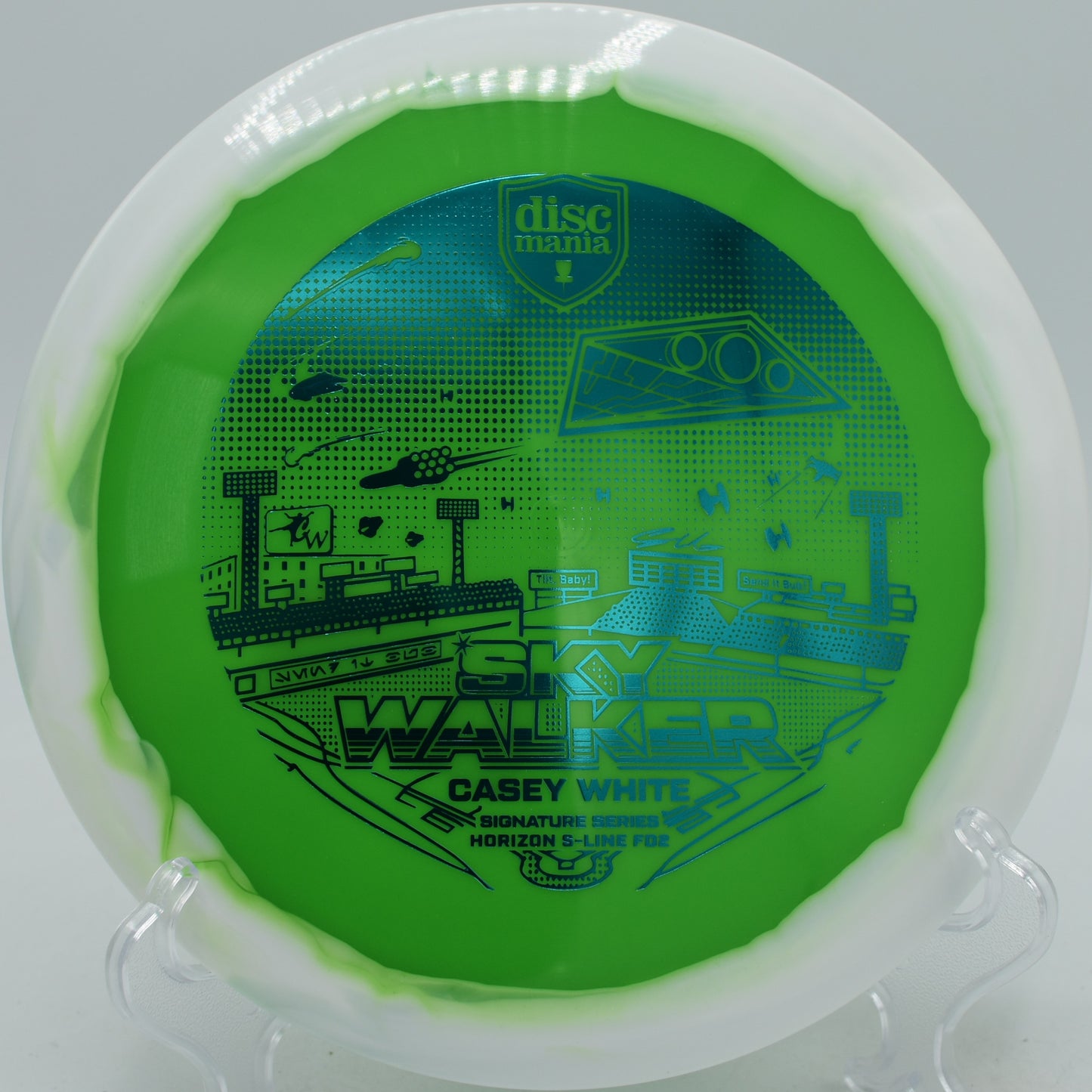 Discmania FD2 Horizon S-Line carving a controlled hyzer at Idlewild Disc Golf Course in Burlington, Kentucky