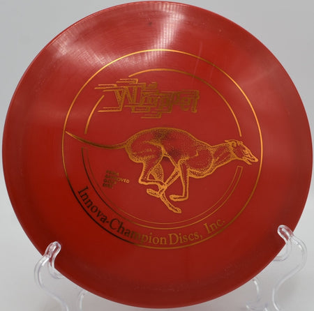 Star Whippet-X control driver fired on a low forehand skip line at Pier Park Disc Golf Course in Portland, Oregon, handling torque cleanly and dumping fast for precision placement and scramble disc golf situations