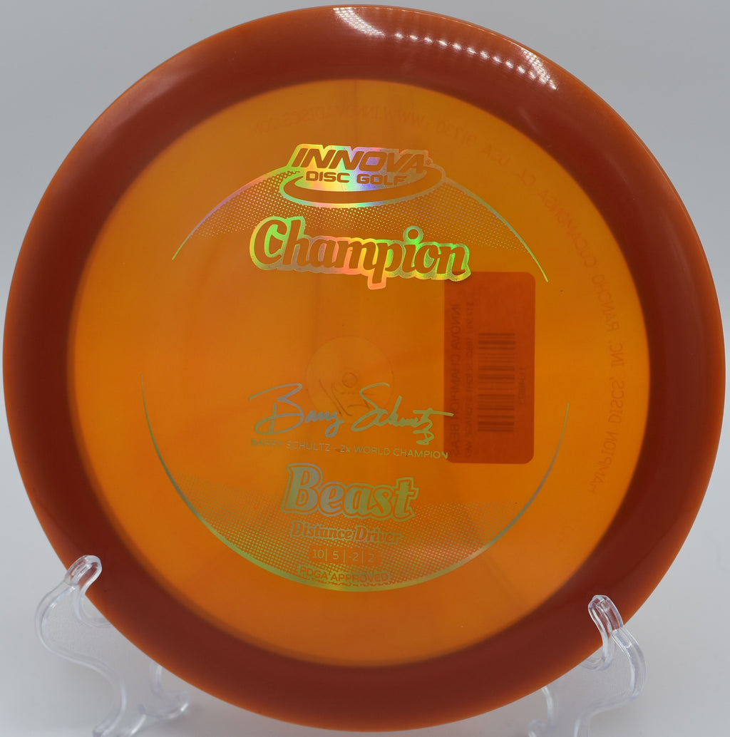 "At Eagle Creek Disc Golf in Austin, TX, Champion Beast launches explosive drives with effortless, massive distance."
