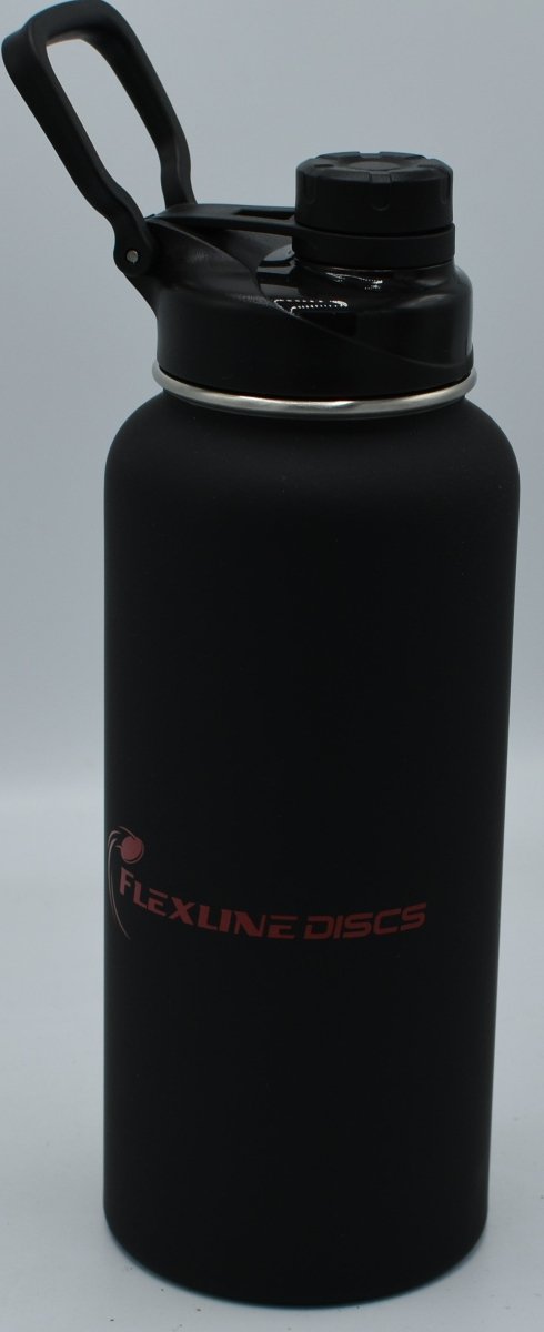 Flexline DIscs Logo (Rubberized Stainless Steel Water Bottle) - Flexline Discs - 82593053