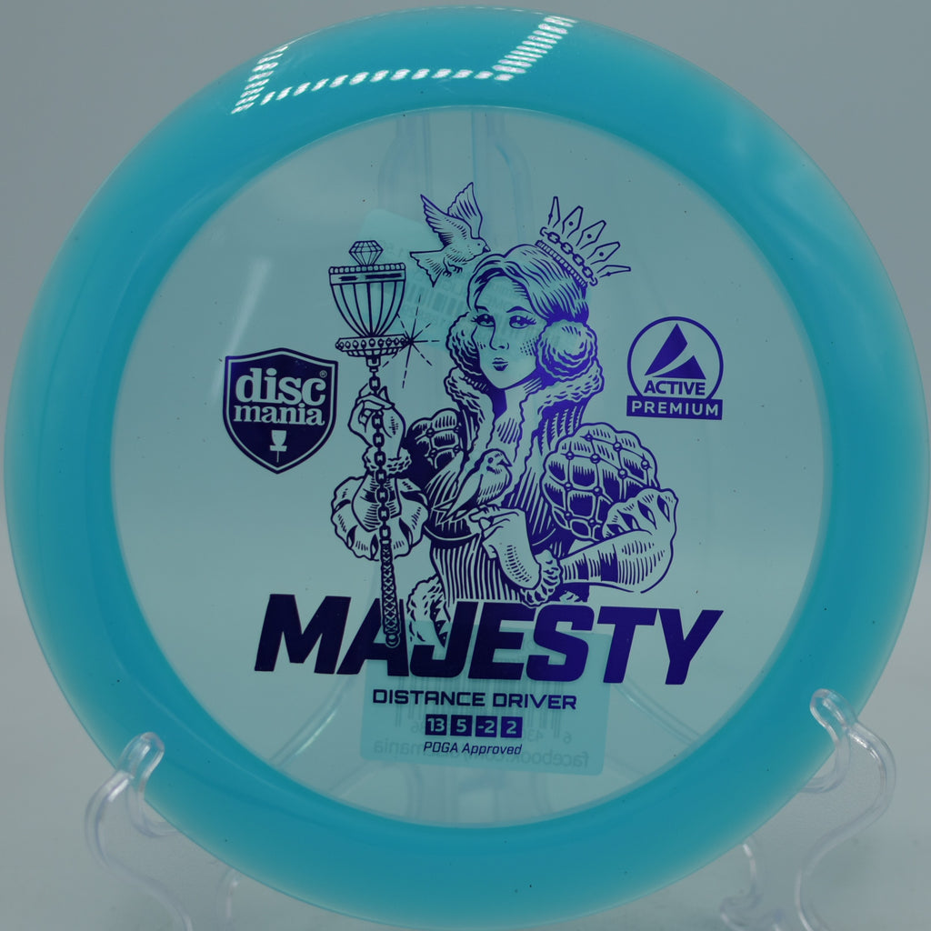 Active Premium Majesty launched on a high-speed hyzer flip at Fountain Hills Disc Golf Course in Fountain Hills, Arizona.