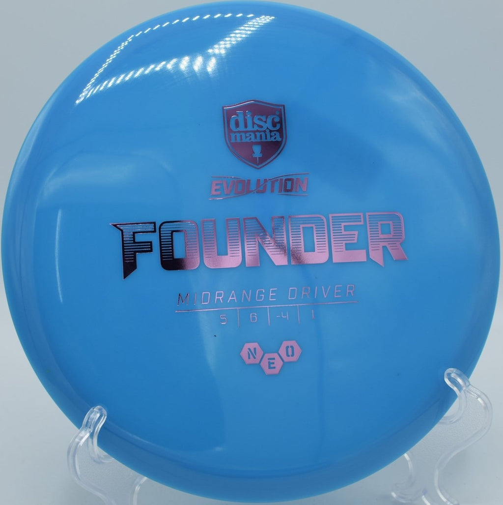 Neo Founder glow midrange turnover line at Eagles Crossing Disc Golf Course in Hawk Point, Missouri