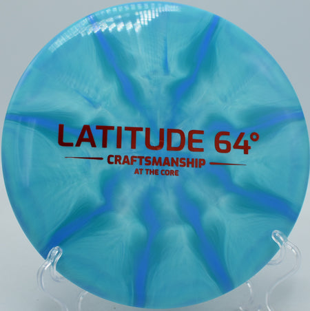 Gold-Ice Burst Claymore Latitude 64° Craftsmanship understable midrange carving a turnover at Idlewild Disc Golf Course in Burlington, Kentucky.