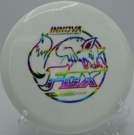 Star Fox Innova midrange shaping a turnover approach at Idlewild Disc Golf Course in Burlington, Kentucky.