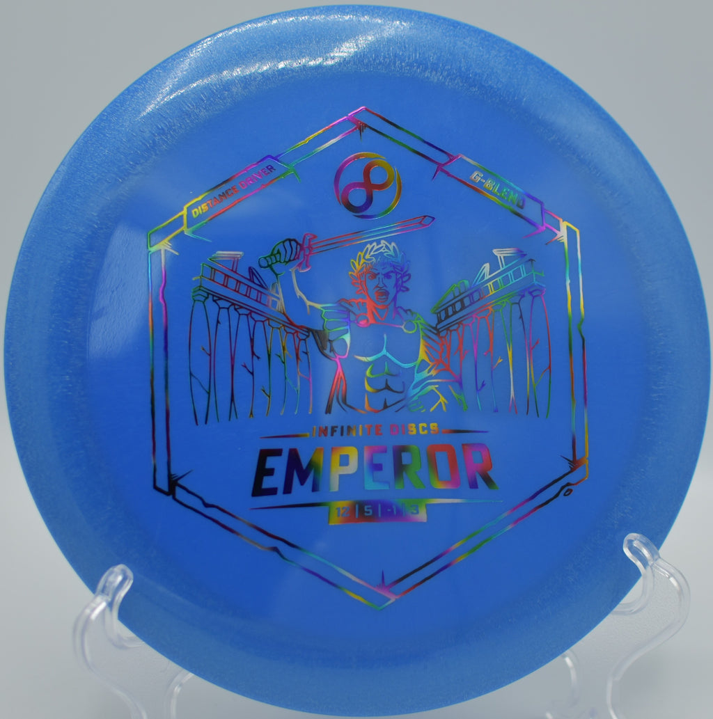 G-Blend Emperor blasting a downhill bomb at Coyote Trace DGC in Wichita Falls, TX, gliding long on a perfect S-curve.