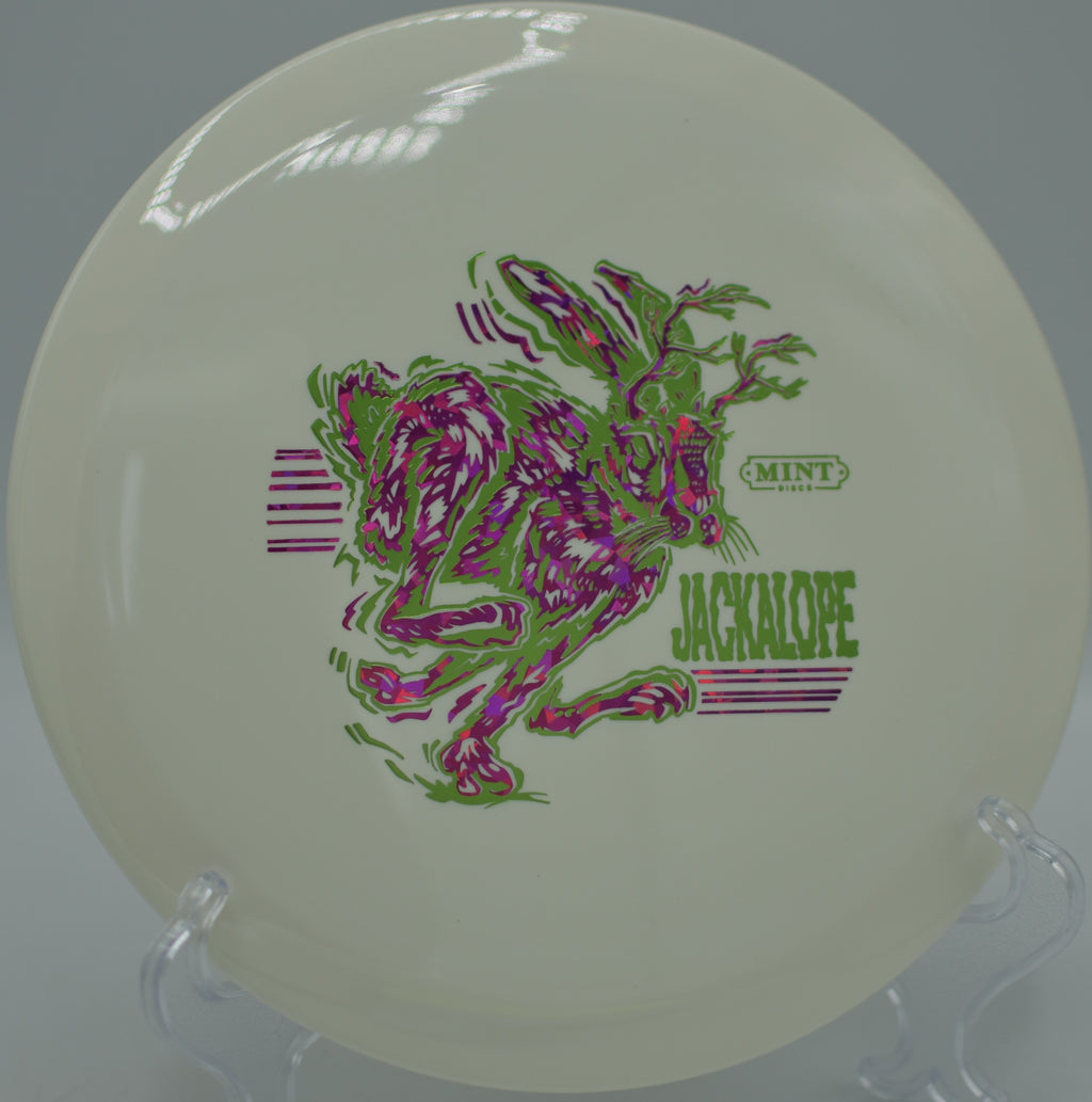 Soft Jackalope ripping through a wooded tunnel at North Boundary Park DGC in Cranberry Township, PA, riding glide with minimal power.