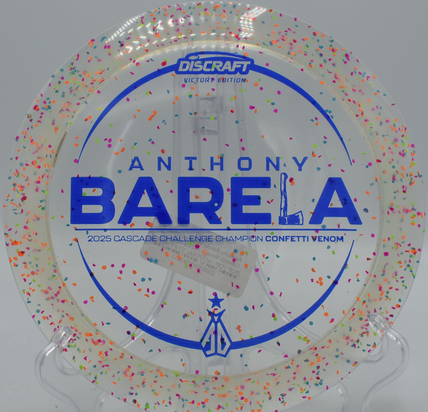 Barela’s Victory Z Confetti Venom carving a forehand flex shot at Harmony Bends in Columbia, Missouri

