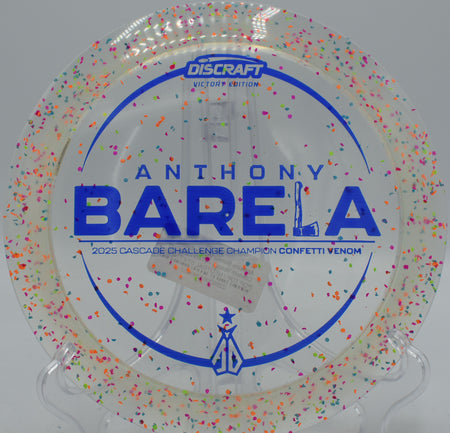 Barela’s Victory Z Confetti Venom carving a forehand flex shot at Harmony Bends in Columbia, Missouri

