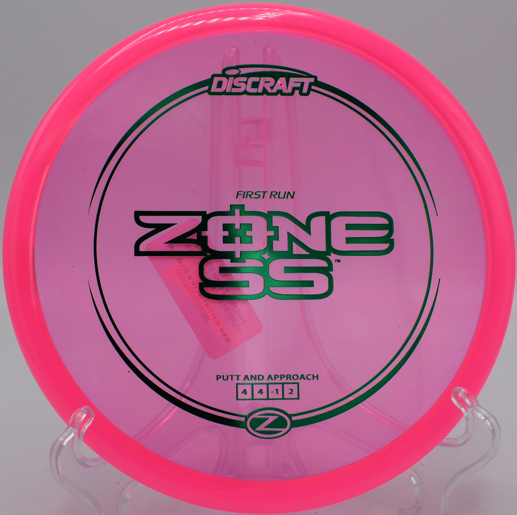 Discraft First Run Z Zone SS finesse forehand at Greenway Park DGC in Beaverton, OR