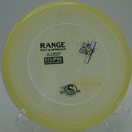 Streamline Eclipse Glow Range gliding point-and-shoot toward the chains at Idlewild Disc Golf Course in Burlington, Kentucky.
