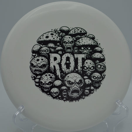 Ration Rot executing a circle-two throw-in attempt at Harbor City DGC in Melbourne, FL, gliding forward with consistent putter stability.