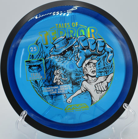 Halloween 2025 MVP Trail in Proton plastic releasing flat for a glidey straight shot at Pier Park Disc Golf Course in Portland, Oregon.