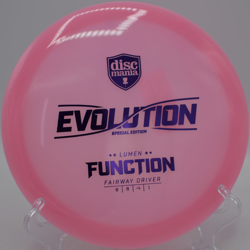 Discmania Neo Lumen Function understable glow driver carving fairways at Blue Ribbon Pines Disc Golf Course in East Bethel, Minnesota.