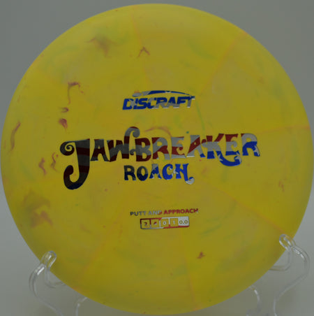 Jawbreaker Roach ripping a clean spin putt at Maple Hill DGC in Leicester, MA, holding a center-line trajectory with buttery release.