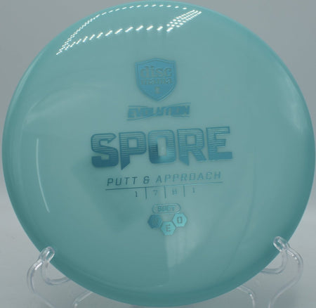 Neo Spore catch disc showcased at Harmony Bends Disc Golf Course in Columbia, Missouri, perfect for warming up before a tournament round