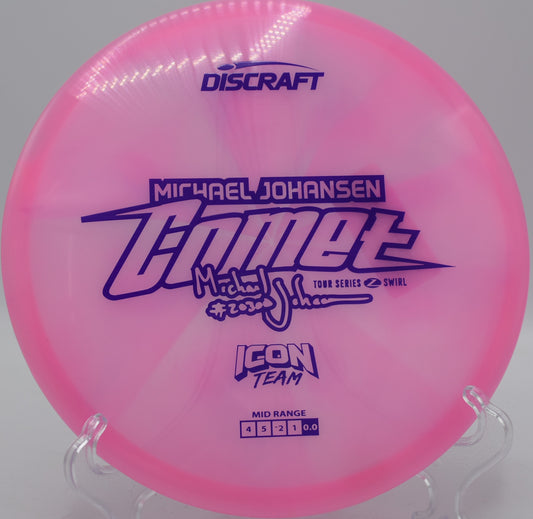 Discraft Z Swirl Comet shaping a long standstill anhyzer at Harmony Bends in Columbia, Missouri

