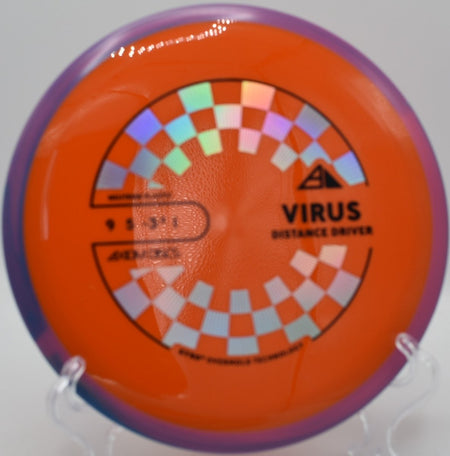 MVP Virus understable distance driver flex shot at Pier Park Disc Golf Course in Portland, Oregon