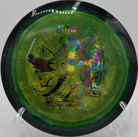 Innova Shryke disc golf distance driver flying effortless max distance at DeLaveaga Disc Golf Course in Santa Cruz California