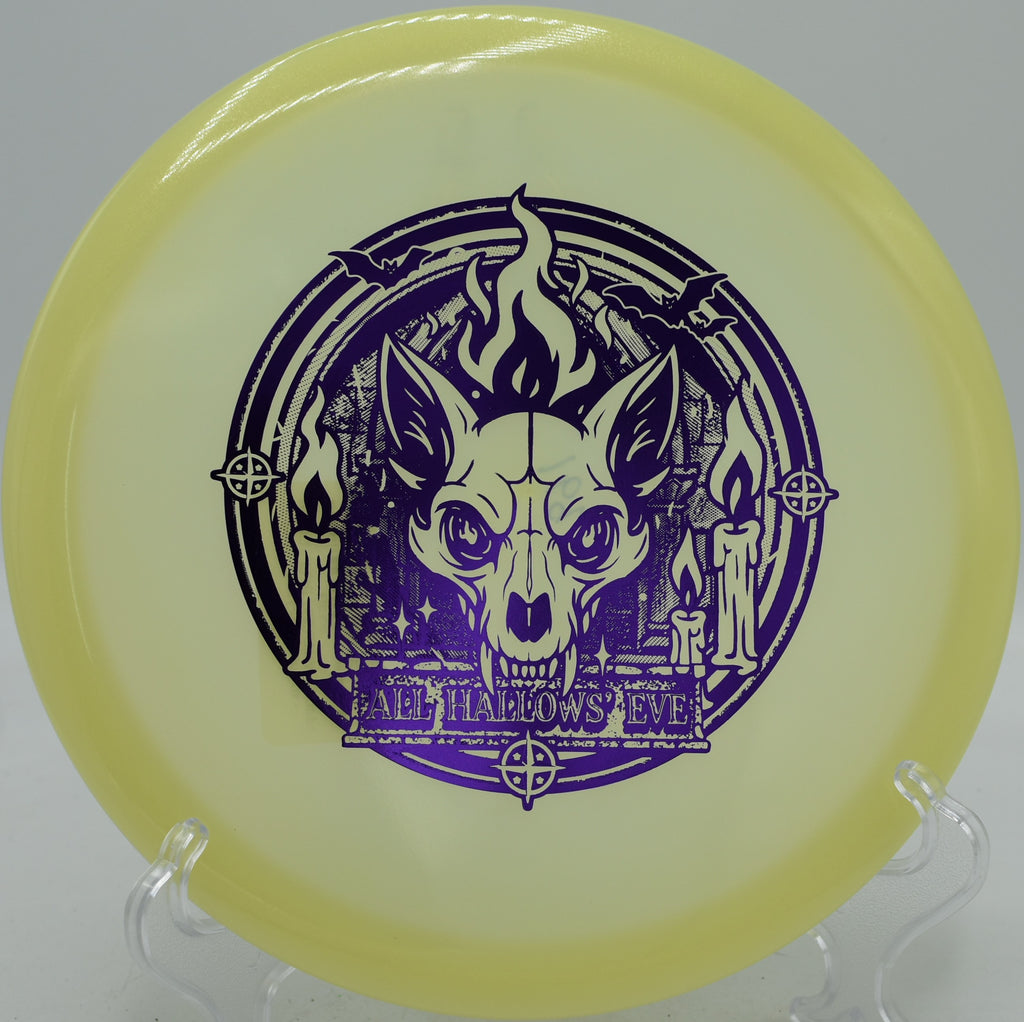 Innova Proto Glow Fox understable driver flying straight with glide at Idlewild Disc Golf Course in Burlington, Kentucky