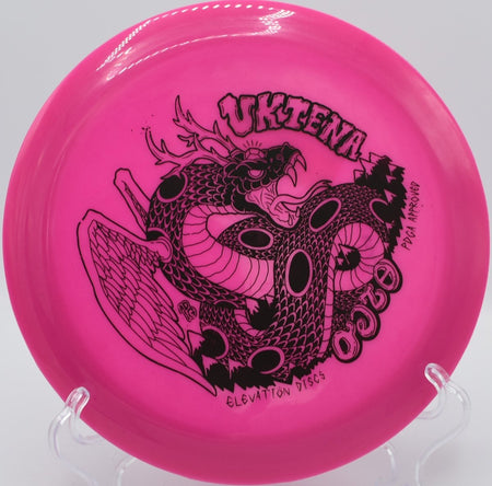 Elevation Bendy Uktena distance driver at The Canyons at Dellwood Park DGC, Lockport IL for controlled distance, premium flexible grip, and dependable disc golf performance
